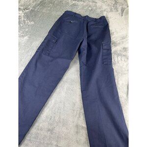 Aramark Mens 36x34 Navy Blue Work Pants Cargo Utility Industrial Uniform Cotton
